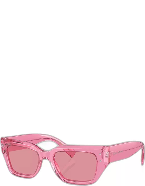 Sharp Mirrored Acetate & Plastic Cat-Eye Sunglasse