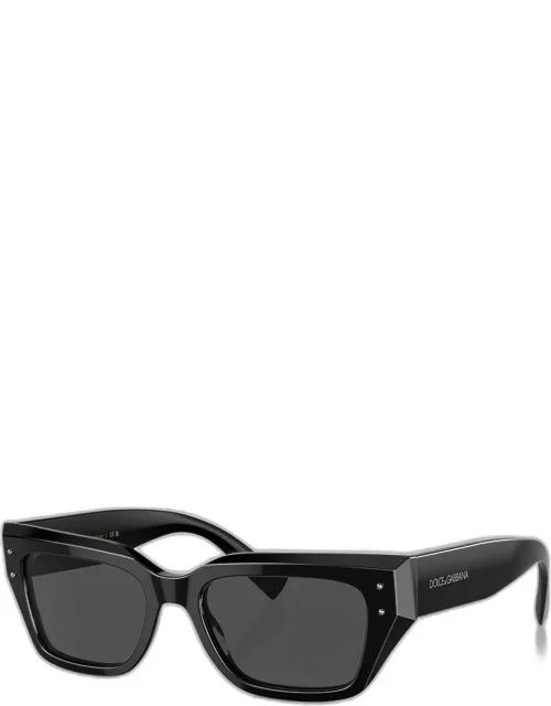 Sharp Acetate & Plastic Cat-Eye Sunglasse
