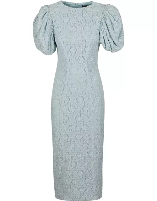 Rotate by Birger Christensen Lace Midi Fitted Dres