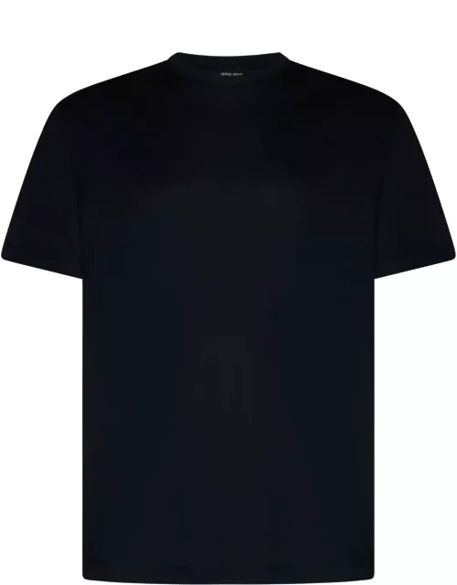 Giorgio Armani T-shirt In Blue Cotton