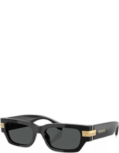 Men's ve4465 Versace Plaque Rectangle Sunglasse