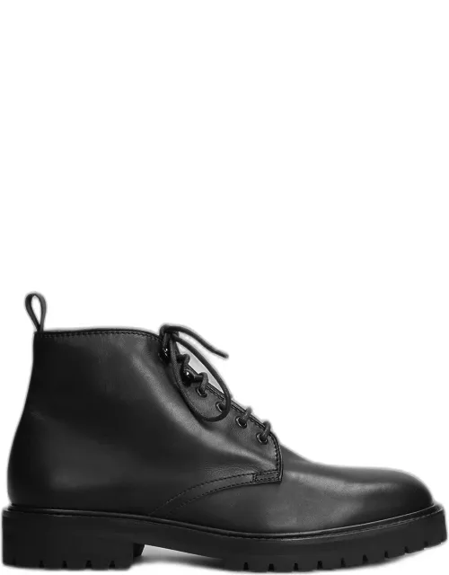 Officine Creative Joss 001 Ankle Boots In Black Leather