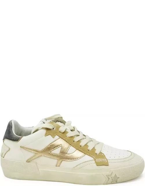 Ash Beige/white Leather Sneaker