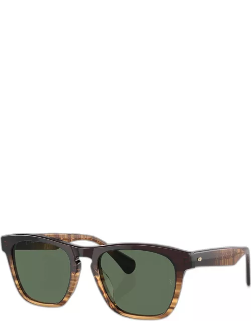 Men's R-3 Polarized Acetate Square Sunglasse