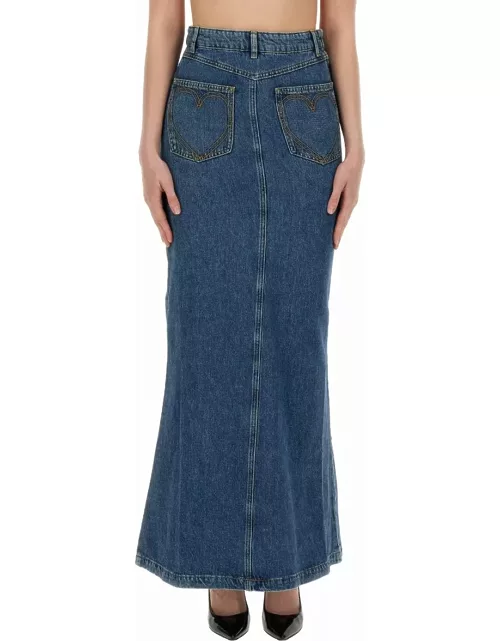 M05CH1N0 Jeans Long Skirt