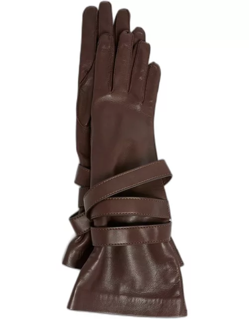 Aviator Strappy Leather Glove