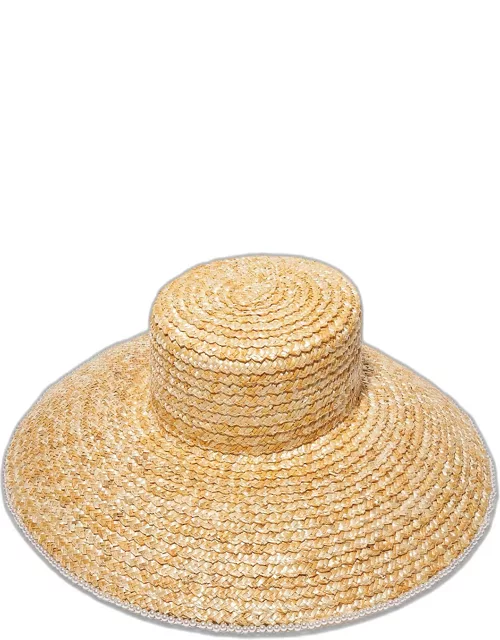 Pearly Edge Straw Sun Hat