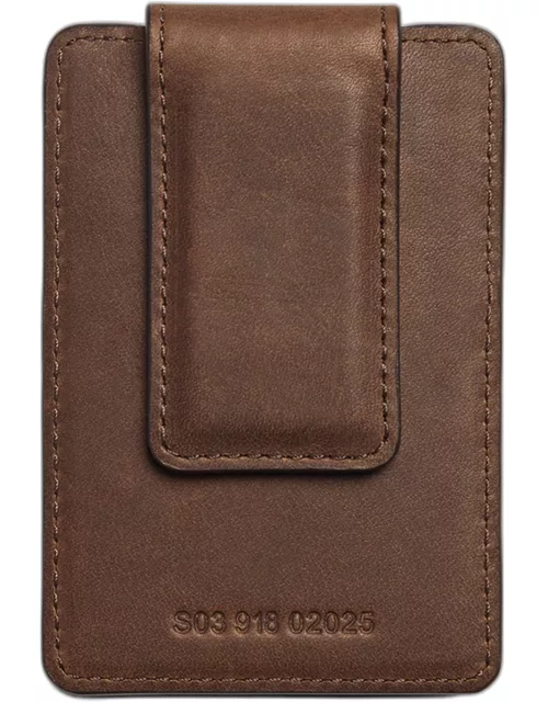 Men's Navigator Leather Magnetic Money Clip Wallet