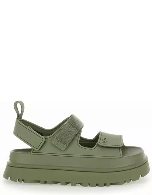 UGG Green Sandals With Logo And Platform In Rubber Woman