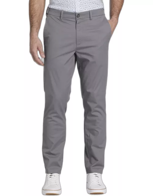 JoS. A. Bank Men's Comfort Stretch Tailored Fit Chinos, Light Grey