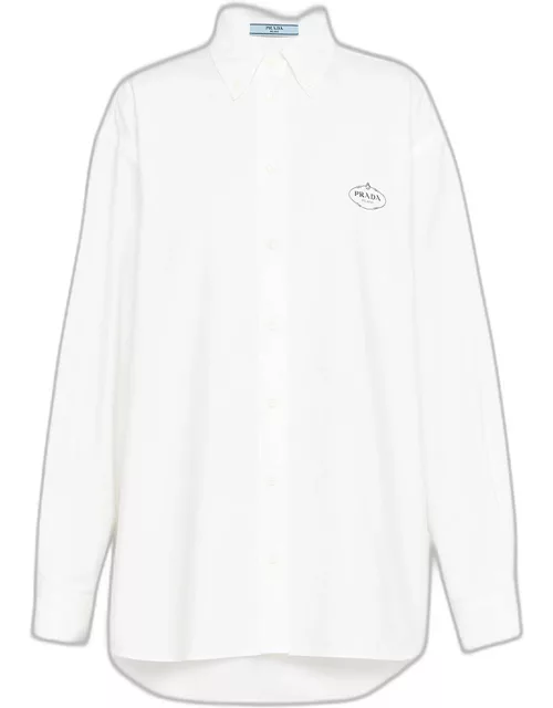 Logo-Embroidered Oxford Menswear Shirt