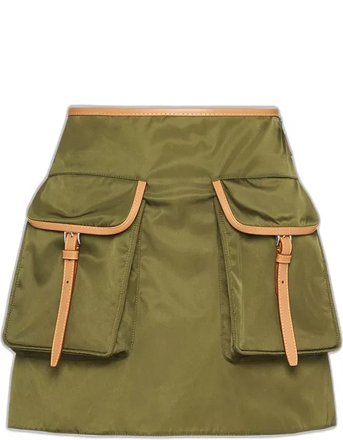 Re-Nylon Utility Pocket Mini Skirt
