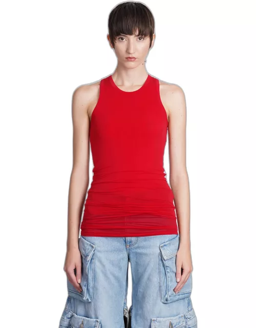 The Attico Tank Top In Red Polyamide Polyester