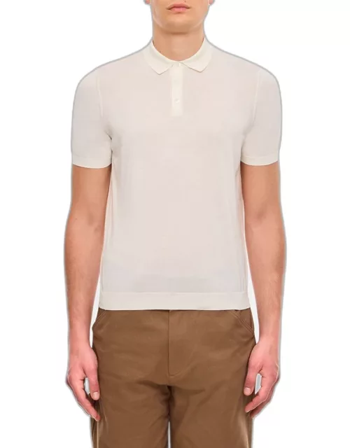 Drumohr Cotton Polo Shirt White