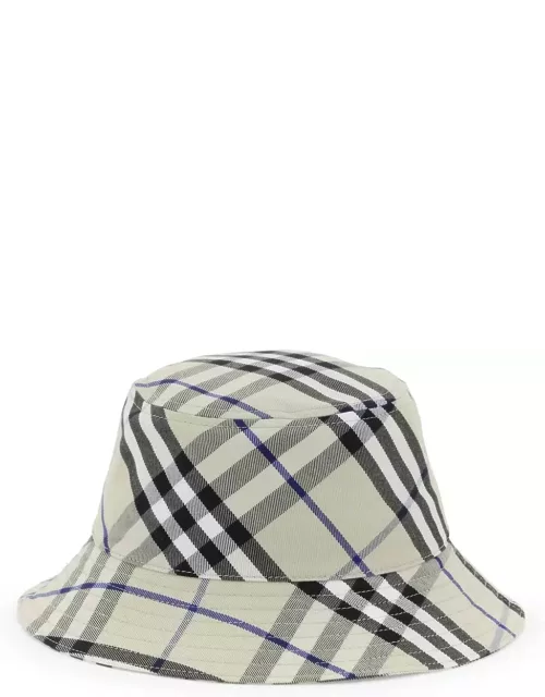 BURBERRY ered cotton blend bucket hat with nine word