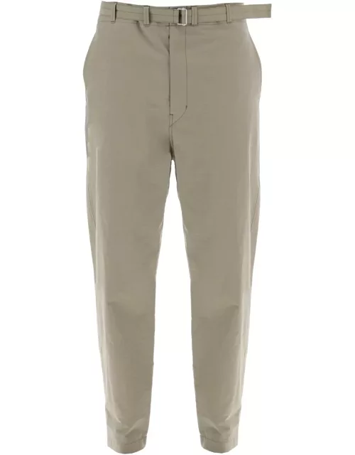 LEMAIRE carrot fluid crepe cotton trousers in