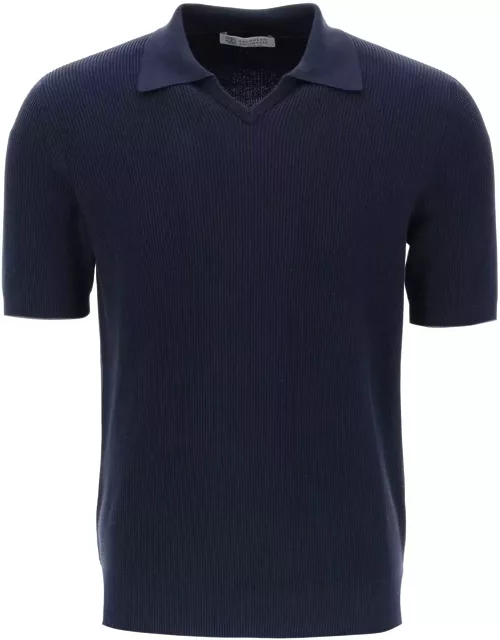 BRUNELLO CUCINELLI Cotton knit polo shirt