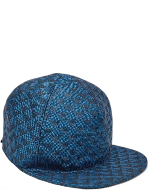 Emporio Armani Blue Jacquard Aquila Baseball Hat