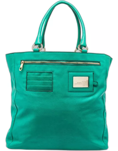 D & G Green Leather Ania Tote