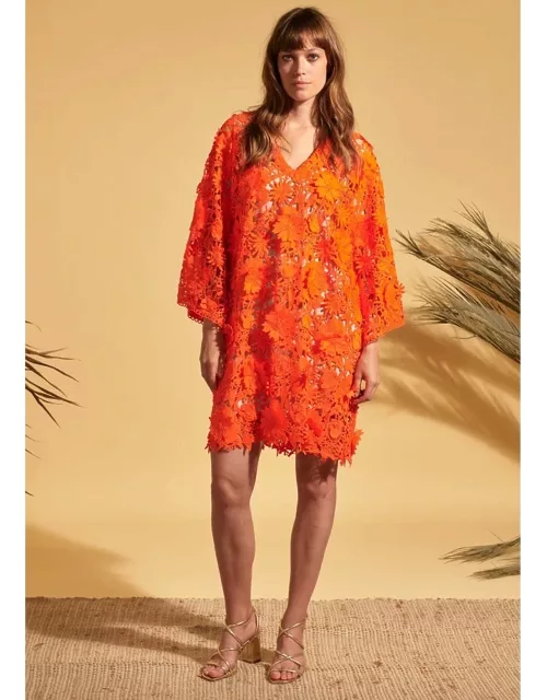 VALERIE KHALFON Ital Guipure Dress - Orange