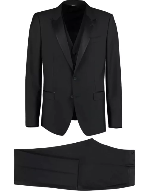 Dolce & Gabbana Three-piece Suit In Wool And Silk