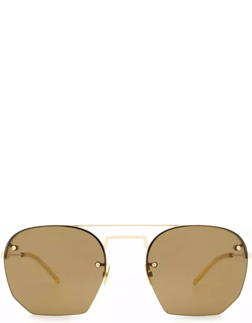 Saint Laurent Eyewear Sl 422 Gold Sunglasse