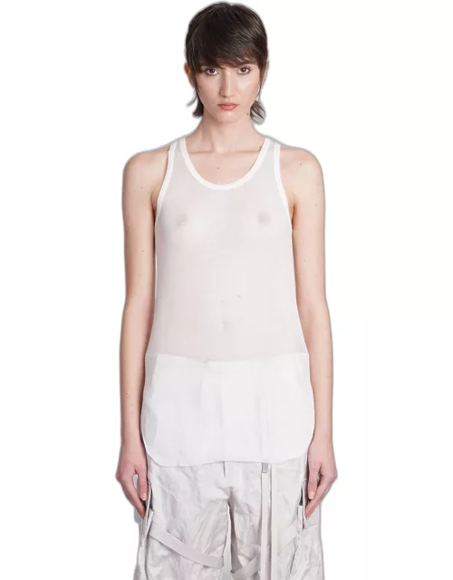 Ann Demeulemeester Tank Top In White Cotton