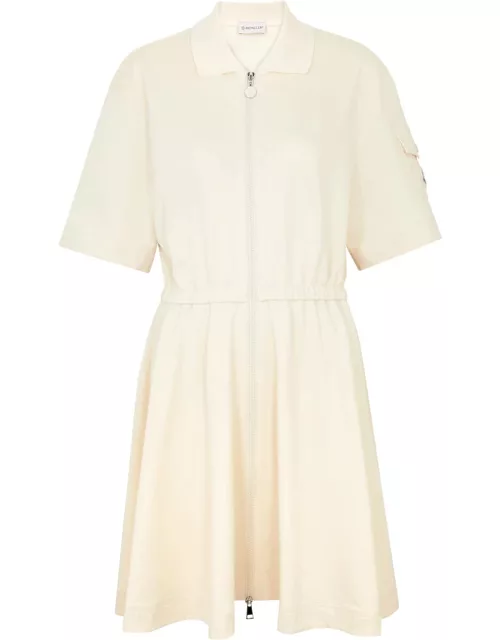 Moncler Logo Cotton Mini Dress - Cream - M (UK 12 / M)