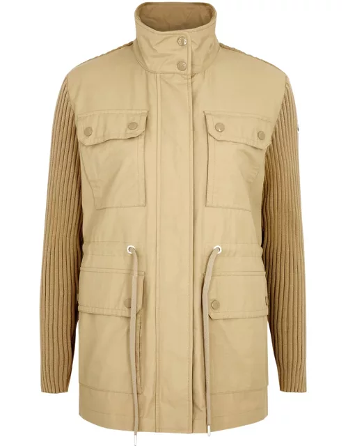 Moncler Poplin and Knitted Jacket - Beige - M (UK 12 / M)