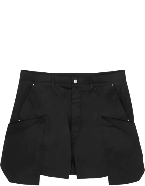 Rick Owens Stefan Stretch-cotton Cargo Shorts - Black - 34 (W34 / L)