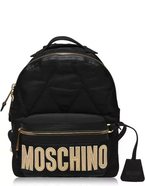 MOSCHINO Quilted Medium Backpack - Black