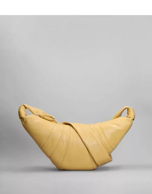 Lemaire Meduim Croissant Shoulder Bag In Yellow Leather
