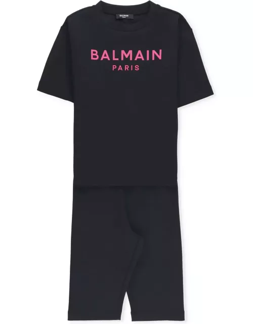 Balmain Two-piece Jumpsuit With Logo