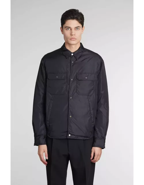 Emporio Armani Casual Jacket In Black Polyamide