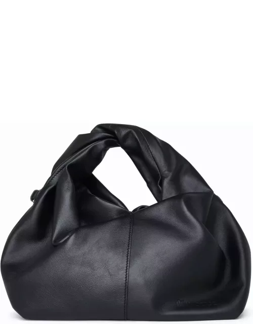 J.W. Anderson Black Leather Hobo Twister Bag
