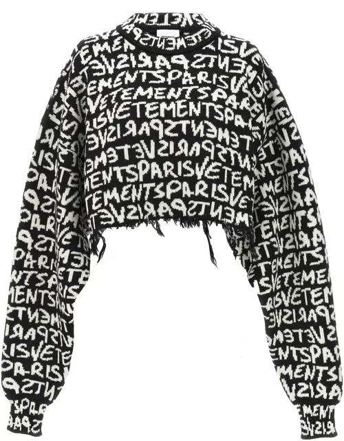 VETEMENTS graffiti Monogram Sweater