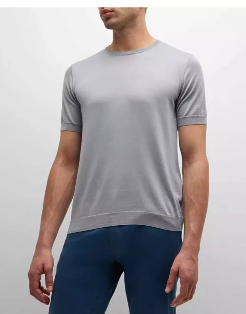 Men's Silk-Cotton Crew T-Shirt