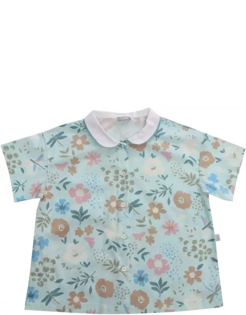 Il Gufo Floral Short Sleeve Shirt