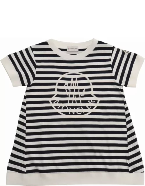 Moncler Striped T-shirt With Logo