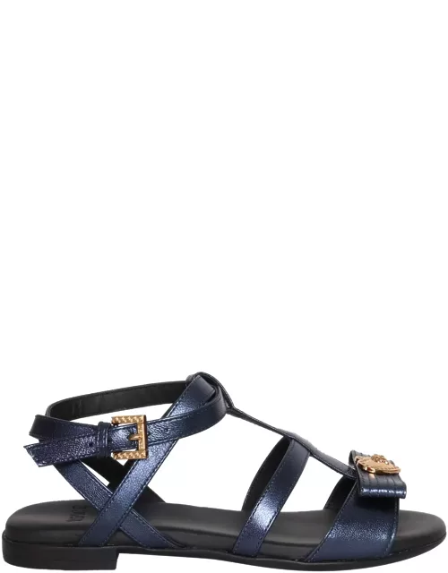 Versace Blue Laminated Sandal