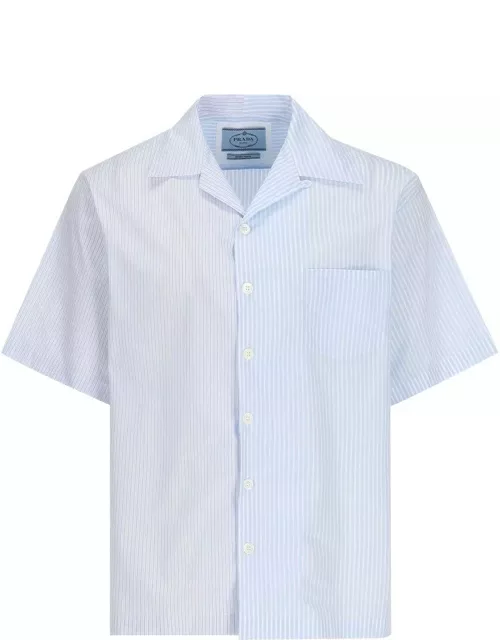 Prada Striped Short-sleeved Button-up Shirt