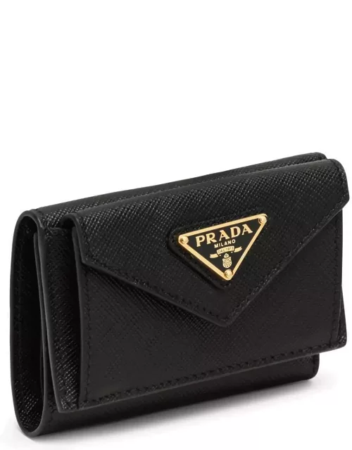 Prada Black Saffiano Leather Small Wallet