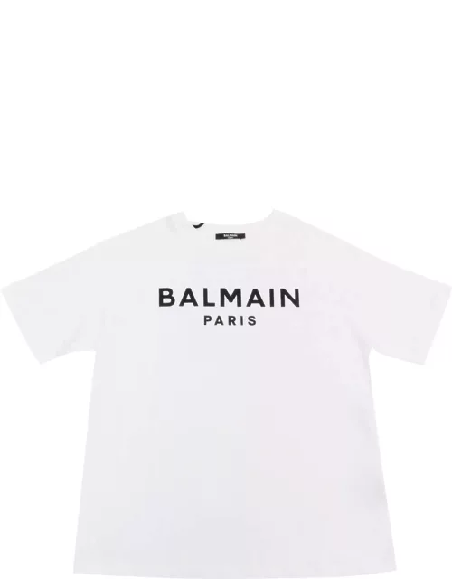 Balmain White T-shirt With Logo