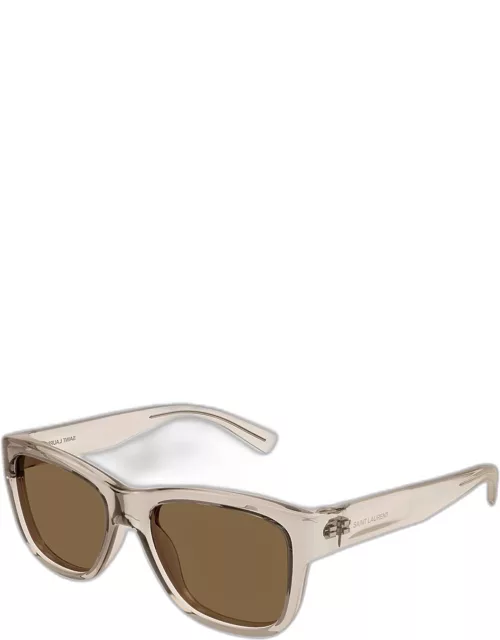 Men's SL 674 Plastic Square Sunglasse