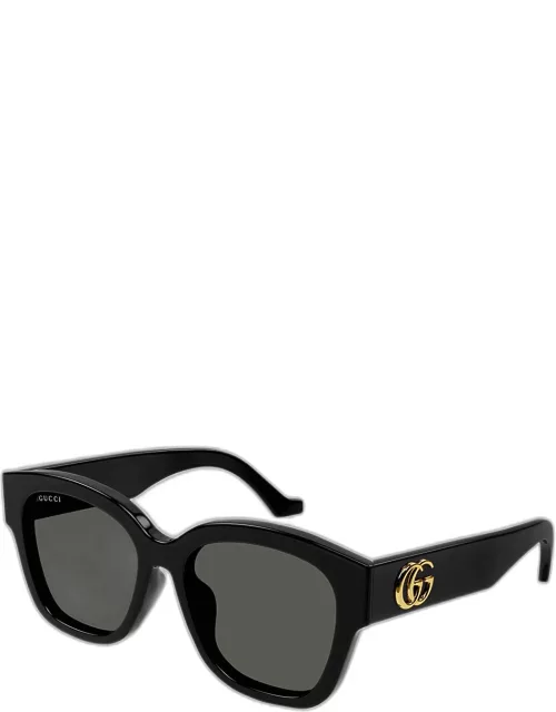 GG Logo Acetate Square Sunglasse