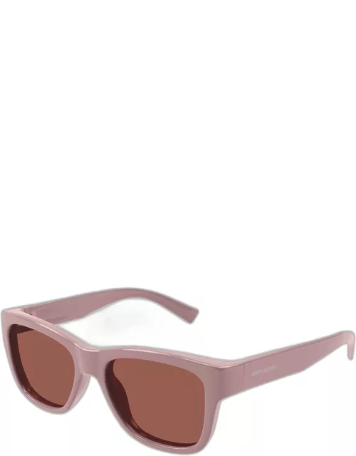 Men's SL 674 Plastic Square Sunglasse
