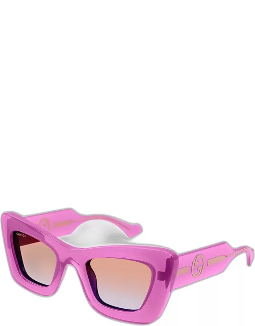 GG Plastic Cat-Eye Sunglasse