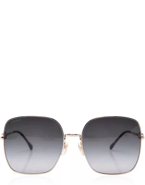 GUCCI Square Frame Sunglasses - Gold