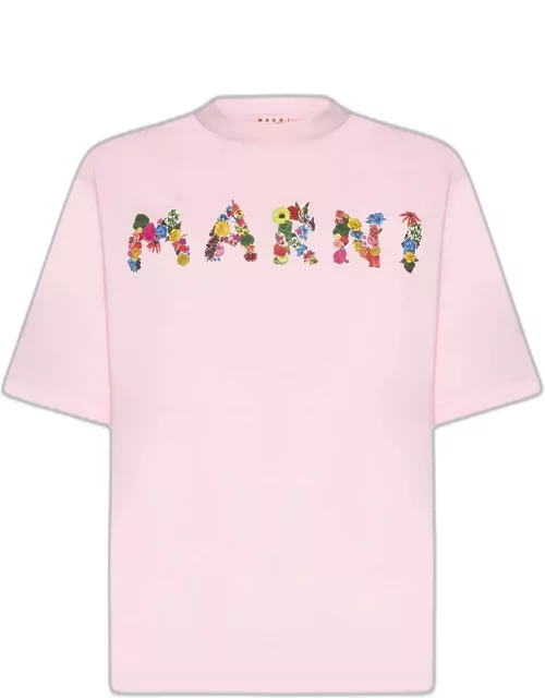 Marni Logo Cotton T-shirt