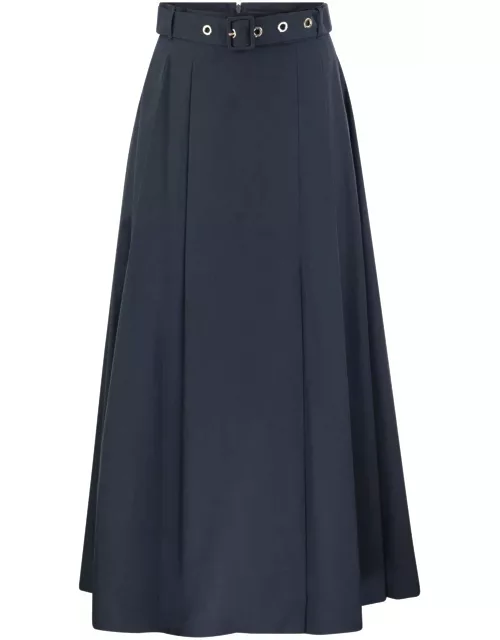 'S Max Mara Belted Pleated Skirt